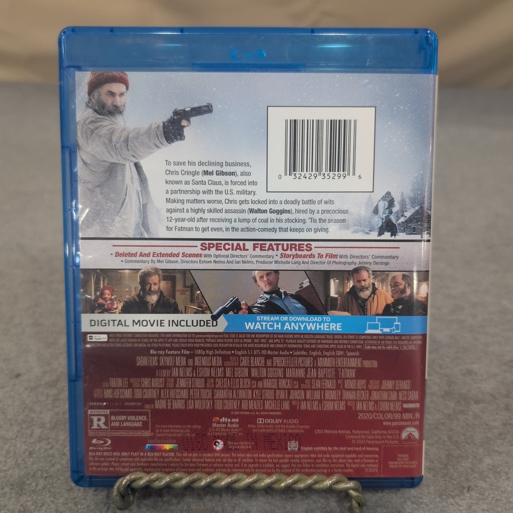 Fatman Blu-ray Mel Gibson Walton‎ Goggins Action Comedy Movie 2020 032429352996 - Picture 2 of 2